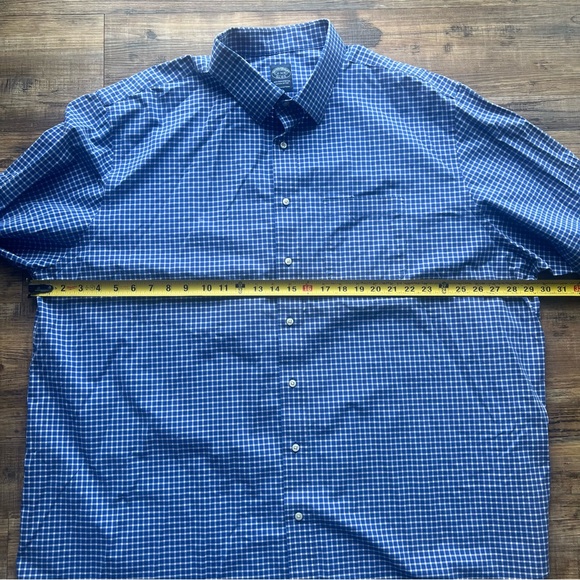 Brooks Brothers Mens Blue Non Iron Stretch Supima Cotton Dress Shirt 20 34/35 - Picture 2 of 6